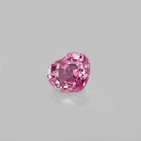 0.68캐럿 천연 핑크 스피넬, 하트 모양, 5.6×4.8 mm, VVS-VS