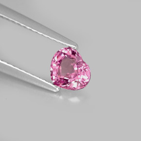0.68캐럿 천연 핑크 스피넬, 하트 모양, 5.6×4.8 mm, VVS-VS