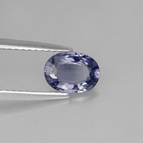 0.88캐럿 천연 블루 스피넬, 타원형 컷, 7.2×5.2 mm, VVS-VS