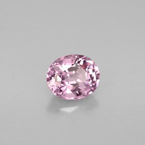 0.91캐럿 천연 핑크빛 퍼플 스피넬, 타원형 컷, 6.2×5.2 mm, VVS