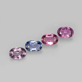 캐럿 천연 멀티컬러 스피넬 보석, 타원형 컷, 6.2×4.2 mm, VVS-VS