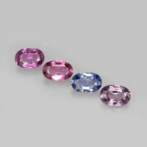 캐럿 천연 멀티컬러 스피넬 보석, 타원형 컷, 6.2×4.2 mm, VVS-VS
