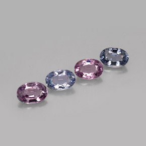 캐럿 천연 멀티컬러 스피넬 보석, 타원형 컷, 6.1×4.2 mm, VVS-VS