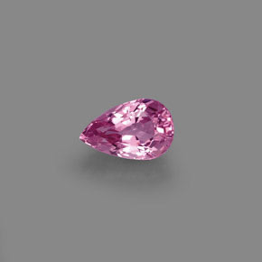 0.81캐럿 천연 보랏빛 핑크 스피넬, 배 모양, 6.9×4.4 mm, VVS