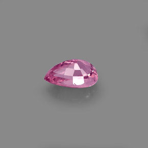 0.81캐럿 천연 보랏빛 핑크 스피넬, 배 모양, 6.9×4.4 mm, VVS