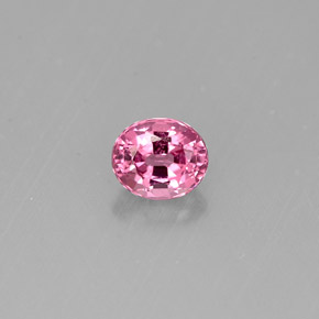 0.58캐럿 천연 바이올렛 핑크 스피넬, 타원형 컷, 5.1×4.3 mm, VVS-VS