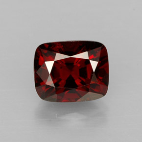 1.06캐럿 천연 레드 스피넬, 쿠션 컷, 6.3×5.1 mm, VVS