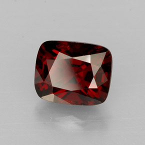 1.06캐럿 천연 레드 스피넬, 쿠션 컷, 6.3×5.1 mm, VVS