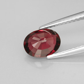 1.11캐럿 천연 레드 스피넬, 타원형 컷, 7.4×5.5 mm, VVS-VS