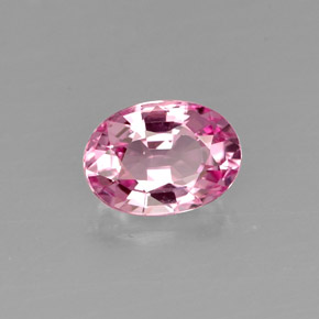 1.00캐럿 천연 핑크 스피넬, 타원형 컷, 7.1×5.2 mm, VVS
