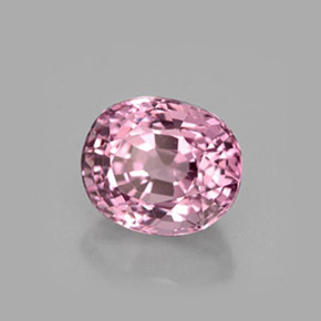 2.24캐럿 천연 보랏빛 핑크 스피넬, 타원형 컷, 7.8×6.6 mm, VVS