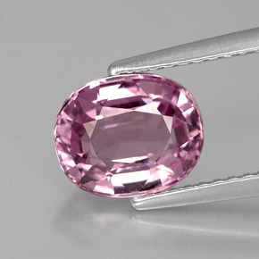 2.10캐럿 천연 핑크빛 퍼플 스피넬, 타원형 컷, 8.5×7 mm, VVS