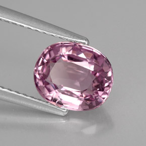 2.10캐럿 천연 핑크빛 퍼플 스피넬, 타원형 컷, 8.5×7 mm, VVS