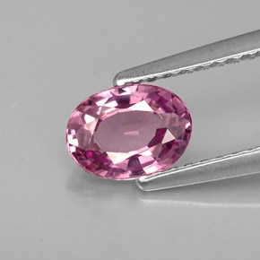 0.84캐럿 천연 핑크빛 퍼플 스피넬, 타원형 컷, 6.9×5.1 mm, VVS-VS