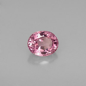 0.74캐럿 천연 핑크빛 퍼플 스피넬, 타원형 컷, 5.7×4.6 mm, VVS
