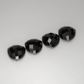캐럿 천연 검정색 스피넬 보석, 트릴리언, 10×9.9 mm, 불투명체