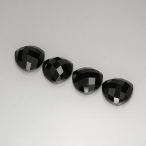 캐럿 천연 검정색 스피넬 보석, 트릴리언, 10×9.9 mm, 불투명체