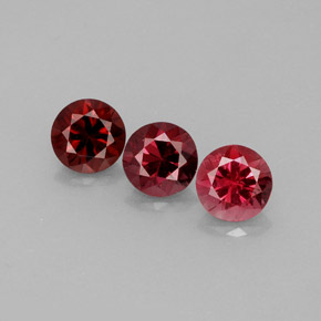 캐럿 천연 레드 스피넬 보석, 라운드 컷, 4.62 mm, VVS-VS
