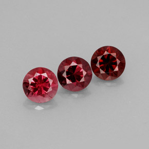 캐럿 천연 레드 스피넬 보석, 라운드 컷, 4.62 mm, VVS-VS
