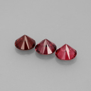 캐럿 천연 레드 스피넬 보석, 라운드 컷, 4.62 mm, VVS-VS