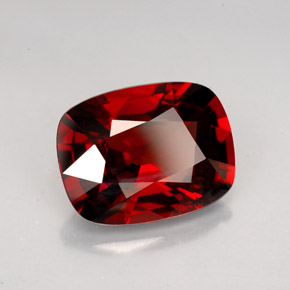 4.44캐럿 천연 레드 스피넬, 쿠션 컷, 11.5×8.9 mm, VVS-VS