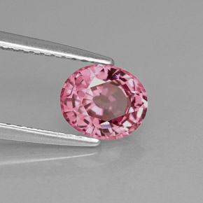 1.24캐럿 천연 핑크 스피넬, 타원형 컷, 7.1×6 mm, VVS-VS