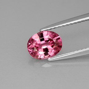 1.19캐럿 천연 핑크빛 로즈 스피넬, 타원형 컷, 7.5×5.9 mm, VVS-VS