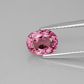 1.20캐럿 천연 핑크 스피넬, 타원형 컷, 7.1×5.6 mm, VVS-VS