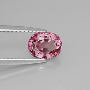 1.20캐럿 천연 핑크 스피넬, 타원형 컷, 7.1×5.6 mm, VVS-VS