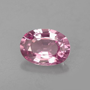 1.09캐럿 천연 바이올렛 핑크 스피넬, 타원형 컷, 7.6×5.6 mm, VVS-VS