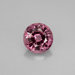 1.31캐럿 천연 핑크빛 퍼플 스피넬, 라운드 컷, 6.60 mm, VVS