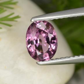 1.15캐럿 천연 핑크빛 퍼플 스피넬, 타원형 컷, 7.4×5.6 mm, VVS-VS