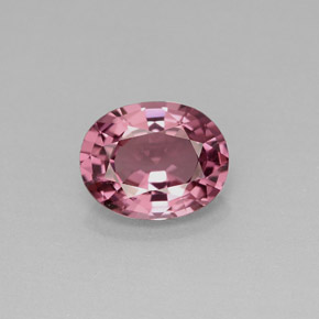 1.31캐럿 천연 핑크빛 퍼플 스피넬, 타원형 컷, 7.7×6.1 mm, VVS