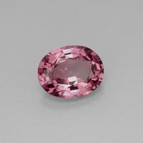 1.31캐럿 천연 핑크빛 퍼플 스피넬, 타원형 컷, 7.7×6.1 mm, VVS