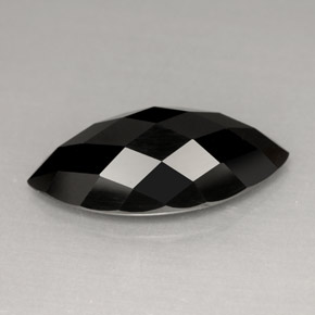 4.91캐럿 천연 검정색 스피넬, 마퀴즈, 16×8.1 mm, 불투명체