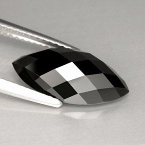 4.91캐럿 천연 검정색 스피넬, 마퀴즈, 16×8.1 mm, 불투명체