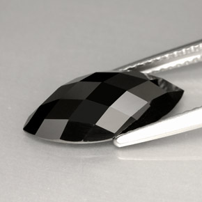 4.91캐럿 천연 검정색 스피넬, 마퀴즈, 16×8.1 mm, 불투명체