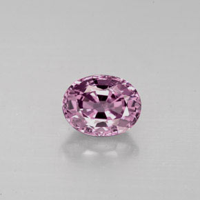 1.25캐럿 천연 핑크빛 퍼플 스피넬, 타원형 컷, 7.1×5.5 mm, VVS
