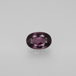0.83캐럿 천연 딥 퍼플 스피넬, 타원형 컷, 6.8×4.7 mm, VVS-VS