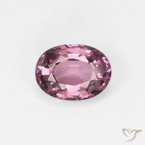 1.02캐럿 천연 적자색 스피넬, 타원형 컷, VS