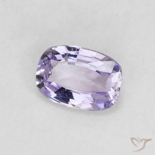 0.83캐럿 천연 매우 밝은 분홍빛이 도는 바이올렛 스피넬, 쿠션 컷, 7.1×4.9 mm, VS