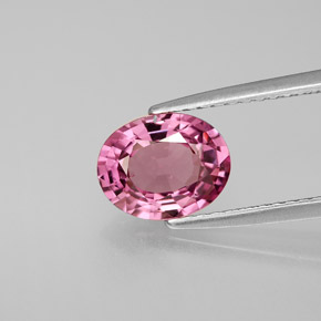 1.69캐럿 천연 바이올렛 핑크 스피넬, 타원형 컷, 8.4×6.6 mm, VS
