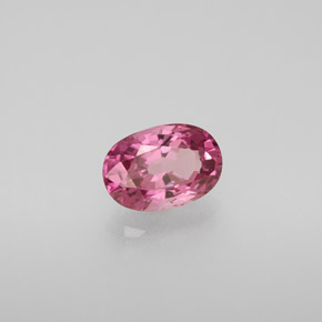 1.27캐럿 천연 바이올렛 핑크 스피넬, 타원형 컷, 7.8×5.4 mm, VVS-VS