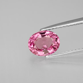 1.37캐럿 천연 핑크 스피넬, 타원형 컷, 7.7×6.1 mm, VS