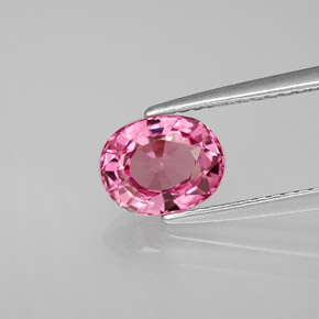 1.50캐럿 천연 보랏빛 핑크 스피넬, 타원형 컷, 7.6×6 mm, VVS-VS