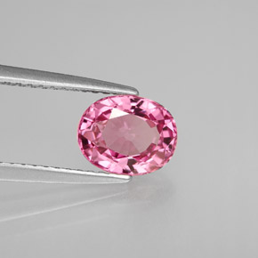 1.50캐럿 천연 보랏빛 핑크 스피넬, 타원형 컷, 7.6×6 mm, VVS-VS