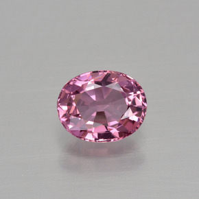 1.16캐럿 천연 보랏빛 핑크 스피넬, 타원형 컷, 7×5.7 mm, VS