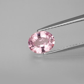 1.03캐럿 천연 보랏빛 핑크 스피넬, 타원형 컷, 7.2×6 mm, VS