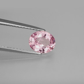 1.03캐럿 천연 보랏빛 핑크 스피넬, 타원형 컷, 7.2×6 mm, VS