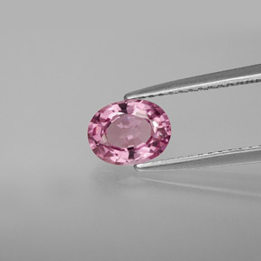 1.05캐럿 천연 보랏빛 핑크 스피넬, 타원형 컷, 7.2×5.6 mm, VS